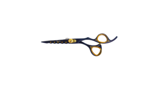 Matte Black Professional Barbers Scissors (Offset handle)