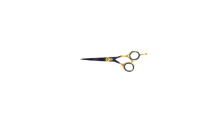 Gold & Black Professional Barber Scissor (Offset handle) Art # 3
