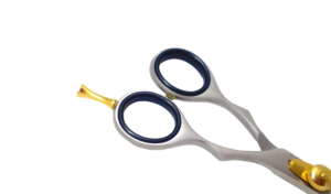 Matte Silver & Gold Professional Barber Scissor (Classic Handle)