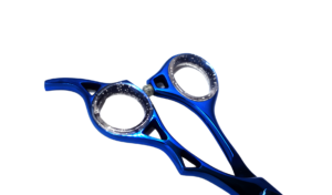 Navy Blue Professional Barber Scissors (Offset handle)