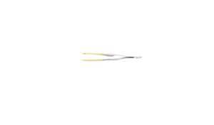 Chrome & Gold Professional Straight Tweezer (with grip)