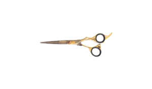 Silver and Gold Professional Barber Scissor (Offset handle)