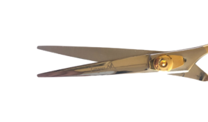 Silver and Gold Professional Barber Scissor (Offset handle)